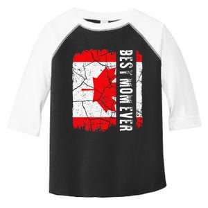 Best Canadian Mom Ever Canada Flag Toddler Fine Jersey T-Shirt