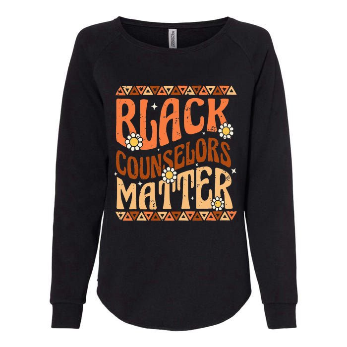 Black Counselors Matter Black History Month Retro Groovy Womens California Wash Sweatshirt