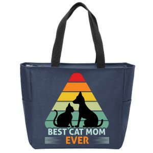 Best Cat Mom Ever Zip Tote Bag