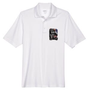 Biker Christian Motorcycles Lover One Nation Under God Men's Origin Performance Pique Polo