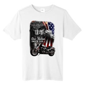 Biker Christian Motorcycles Lover One Nation Under God Tall Fusion ChromaSoft Performance T-Shirt