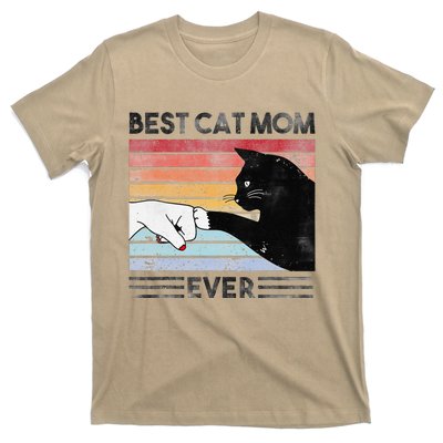 Best Cat Mom Ever Retro Cat Mom Funny Cat T-Shirt