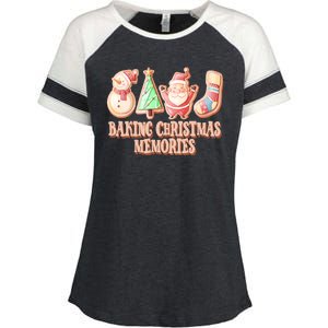 Baking Christmas Memories Cute Holiday Enza Ladies Jersey Colorblock Tee