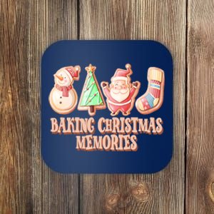 Baking Christmas Memories Cute Holiday Coaster