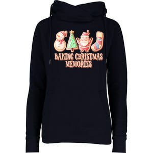 Baking Christmas Memories Cute Holiday Womens Funnel Neck Pullover Hood