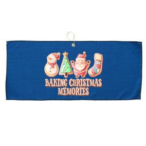 Baking Christmas Memories Cute Holiday Large Microfiber Waffle Golf Towel