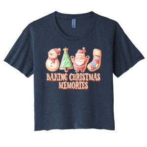 Baking Christmas Memories Cute Holiday Women's Crop Top Tee