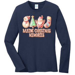 Baking Christmas Memories Cute Holiday Ladies Long Sleeve Shirt