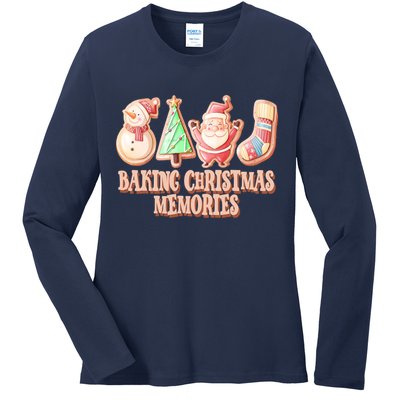 Baking Christmas Memories Cute Holiday Ladies Long Sleeve Shirt