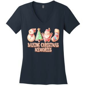 Baking Christmas Memories Cute Holiday Women's V-Neck T-Shirt