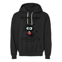 Black Cat My Four Moods I Need Coffee I Need A Nap Coffee Garment-Dyed Fleece Hoodie