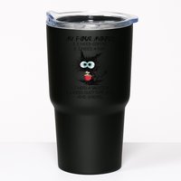 Black Cat My Four Moods I Need Coffee I Need A Nap Coffee Tumbler