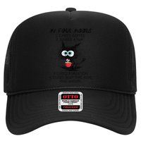 Black Cat My Four Moods I Need Coffee I Need A Nap Coffee Hat