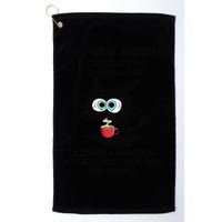 Black Cat My Four Moods I Need Coffee I Need A Nap Coffee Golf Towel