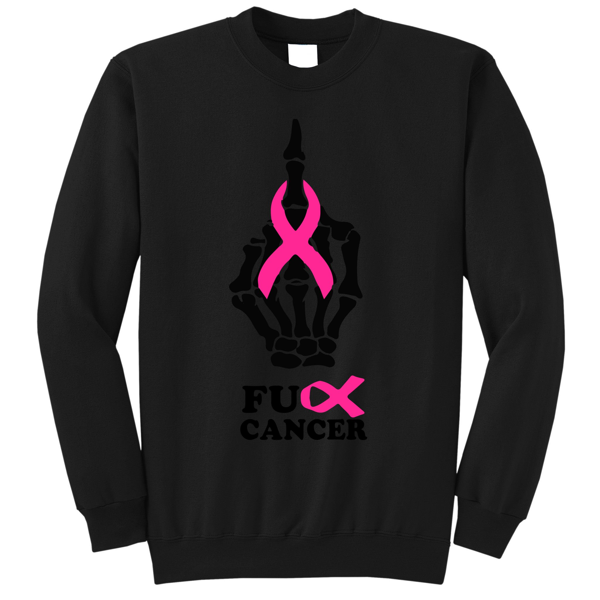 Breast Cancer , Middle Finger Cancer Sweatshirt
