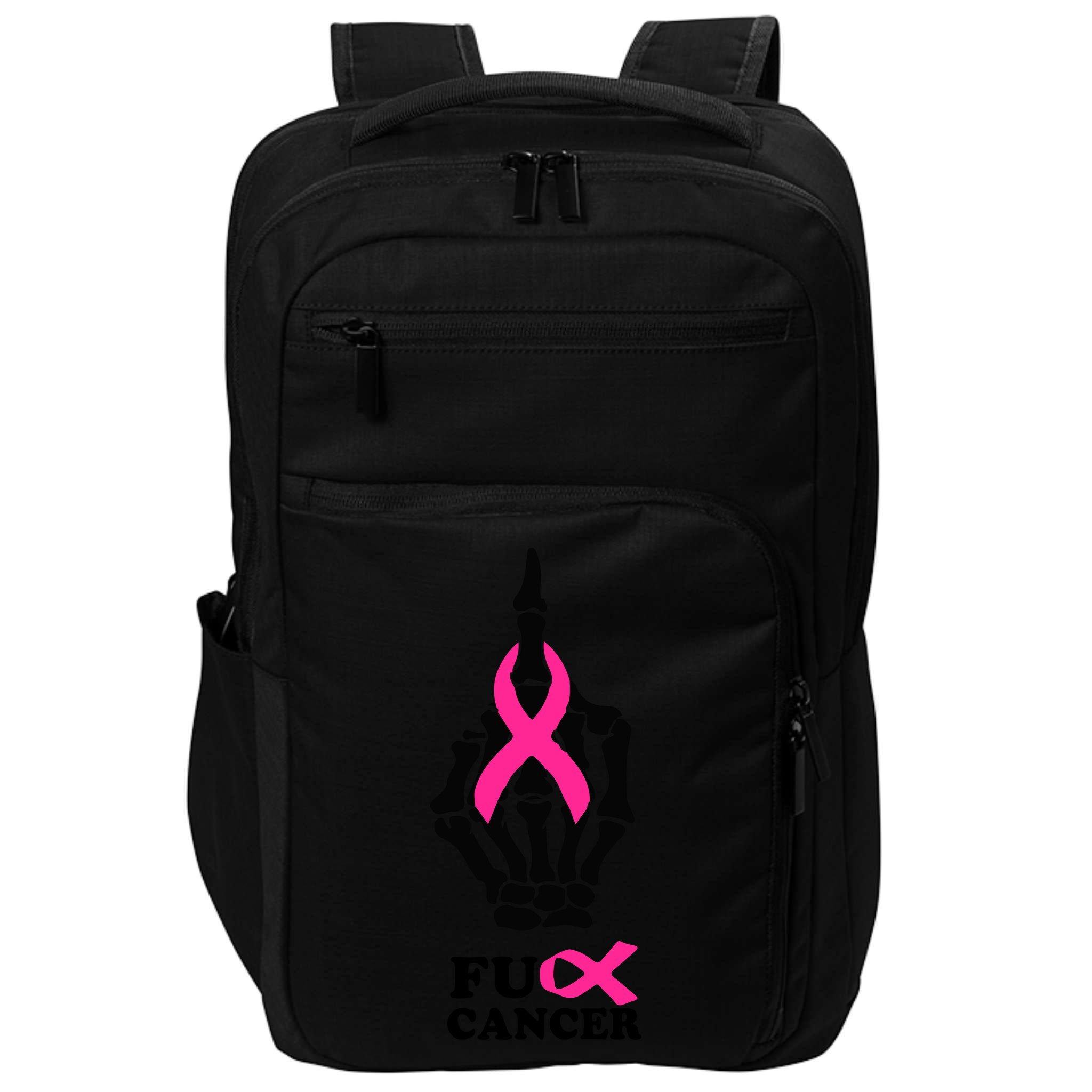 Breast Cancer , Middle Finger Cancer Impact Tech Backpack