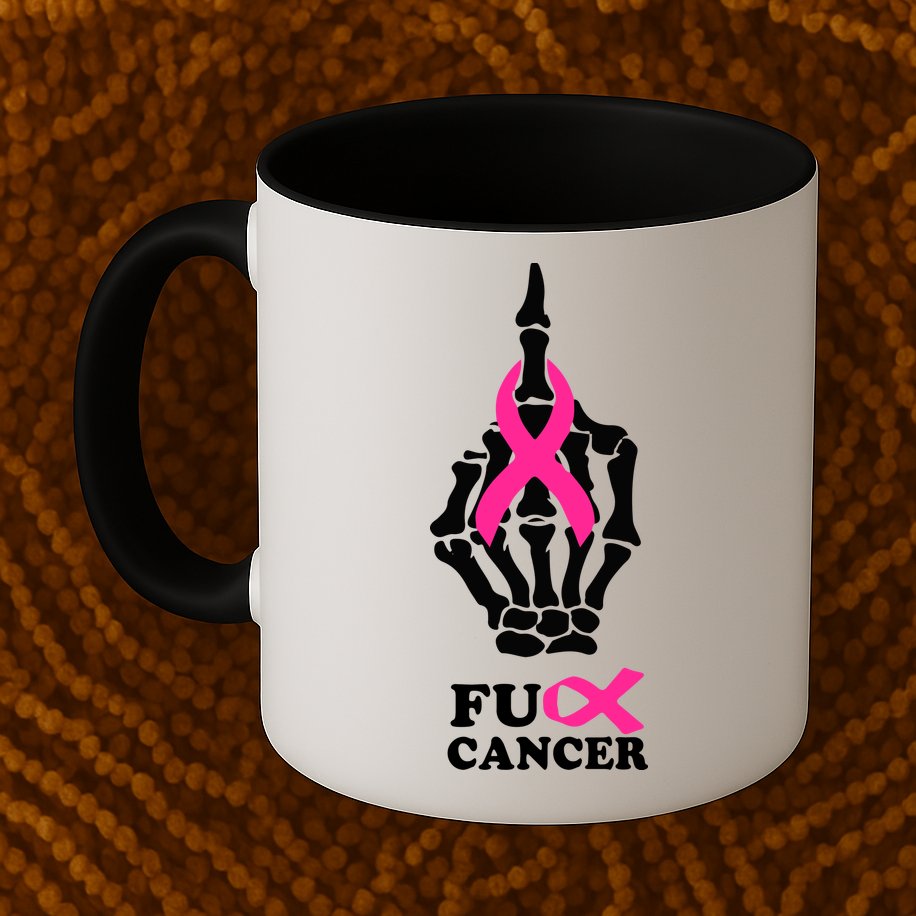 Breast Cancer , Middle Finger Cancer Mug