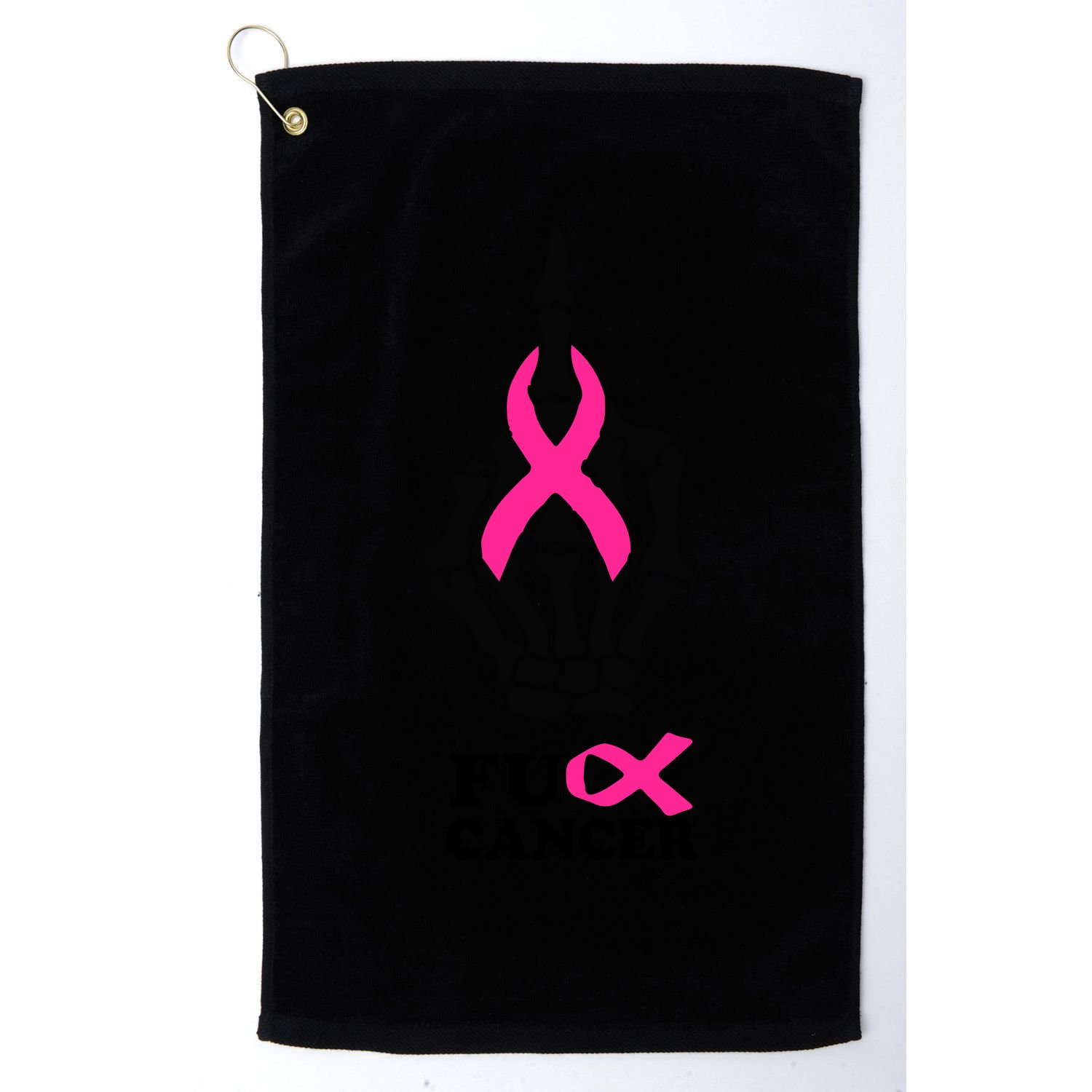 Breast Cancer , Middle Finger Cancer Golf Towel