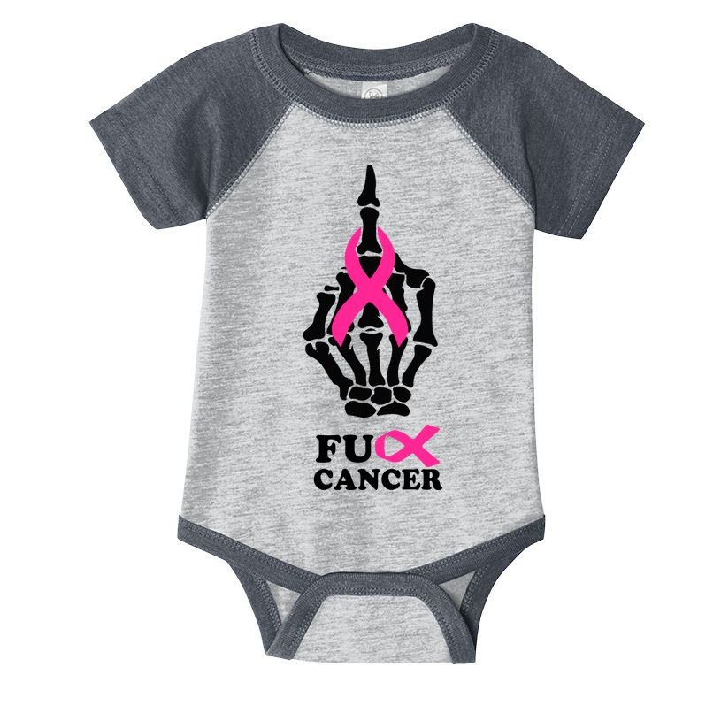 Breast Cancer , Middle Finger Cancer Infant Baby Jersey Bodysuit