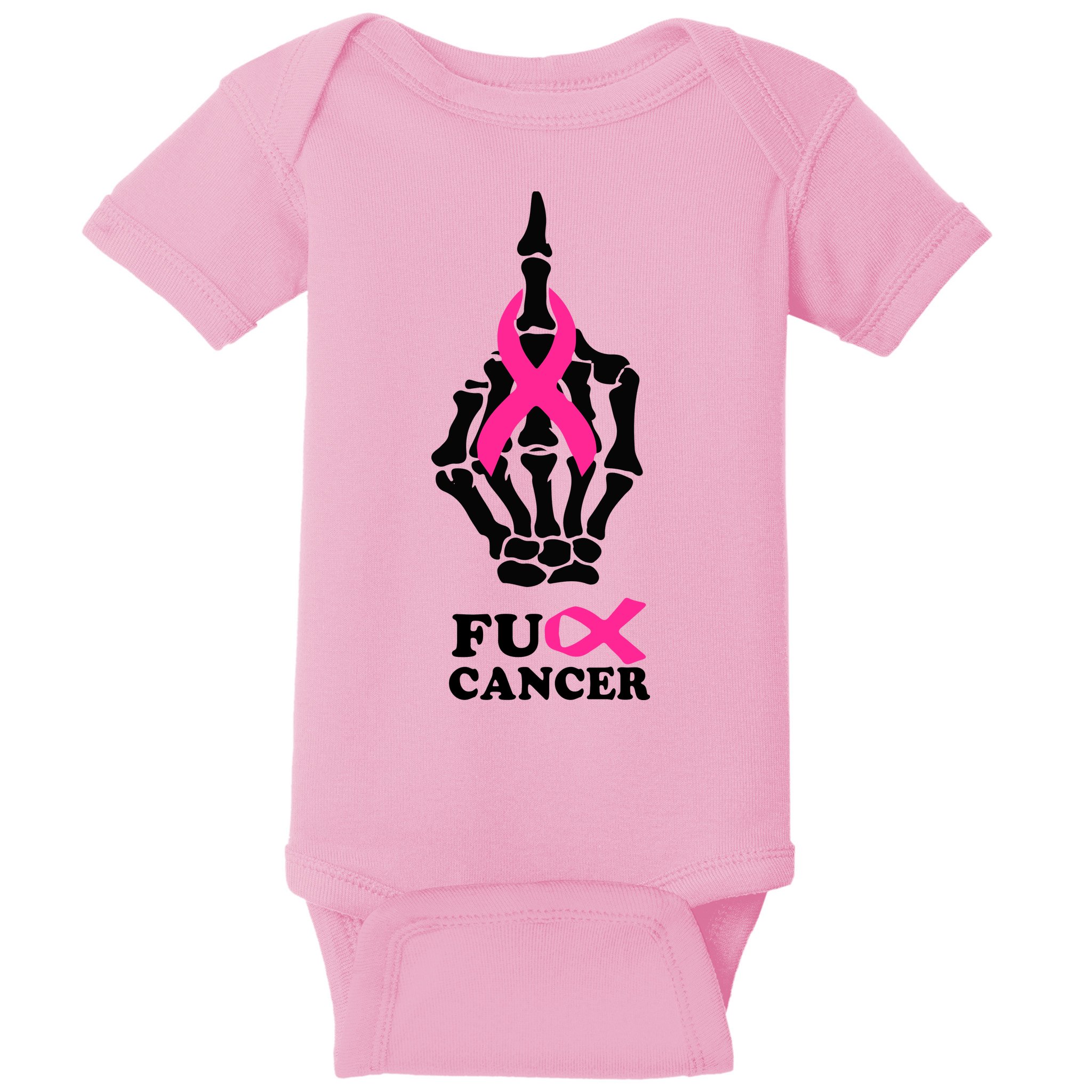 Breast Cancer , Middle Finger Cancer Baby Bodysuit