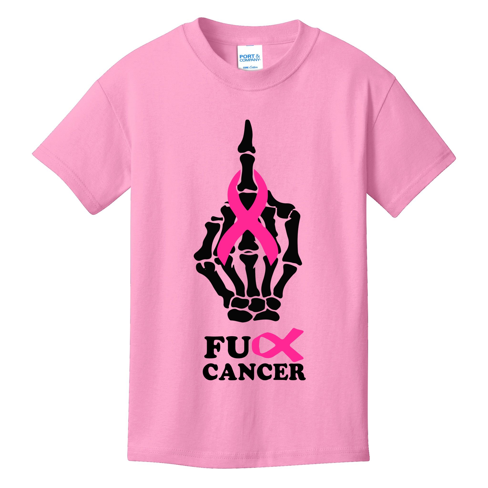Breast Cancer , Middle Finger Cancer Kids T-Shirt