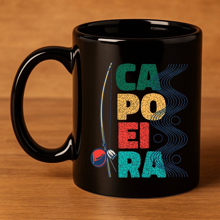 Berimbau Capoeira Music Instrument Brazil 11oz C Handle Ceramic Mug
