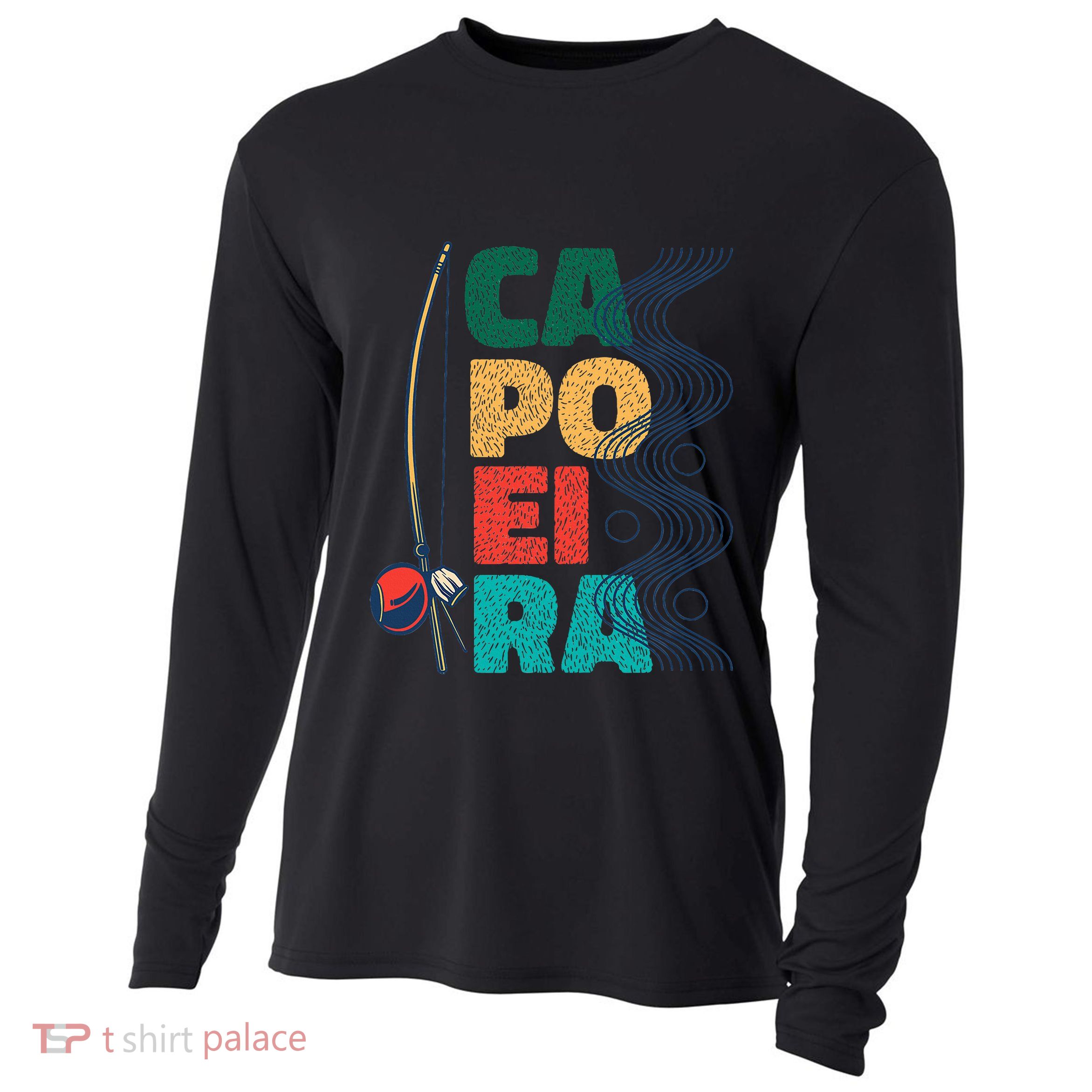 Berimbau Capoeira Music Instrument Brazil Cooling Performance Long Sleeve Crew