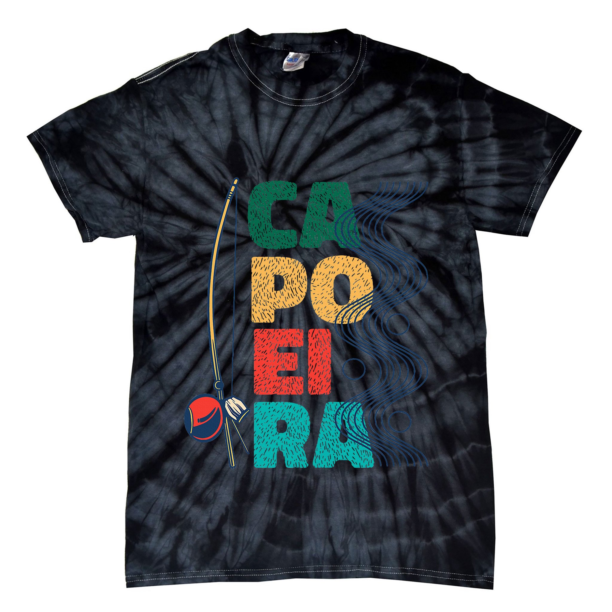 Berimbau Capoeira Music Instrument Brazil Tie-Dye T-Shirt