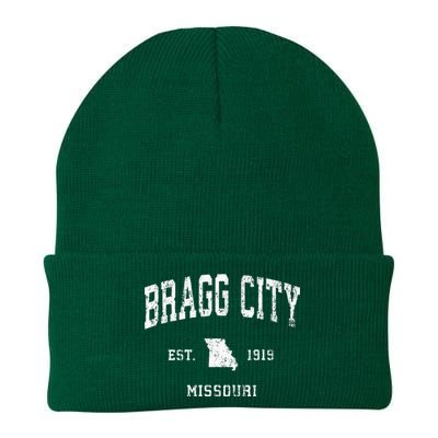 Bragg City Missouri Mo Vintage Athletic Sports Design Knit Cap Winter Beanie