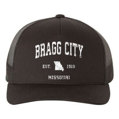 Bragg City Missouri Mo Vintage Athletic Sports Design Yupoong Adult 5-Panel Trucker Hat