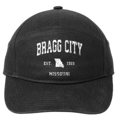 Bragg City Missouri Mo Vintage Athletic Sports Design 7-Panel Snapback Hat