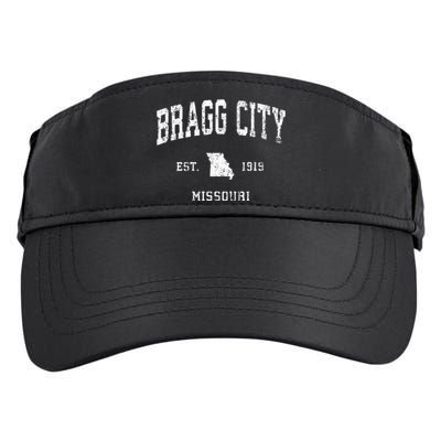 Bragg City Missouri Mo Vintage Athletic Sports Design Adult Drive Performance Visor