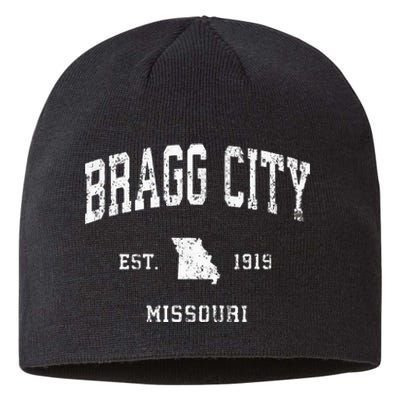 Bragg City Missouri Mo Vintage Athletic Sports Design Sustainable Beanie