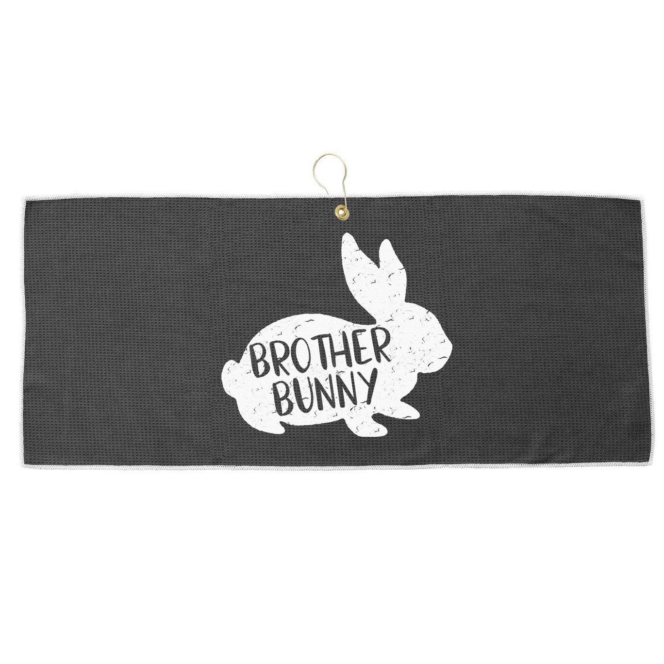 Bunny Cute Matching Family Easter Brother Large Microfiber Waffle Golf Towel