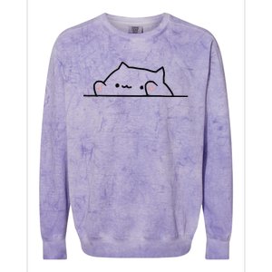 Bongo Cat Meme With A Cute Bongo Cat Colorblast Crewneck Sweatshirt