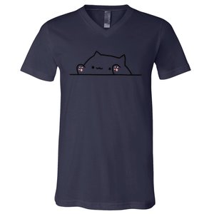 Bongo Cat Meme With A Cute Bongo Cat V-Neck T-Shirt