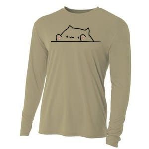 Bongo Cat Meme With A Cute Bongo Cat Cooling Performance Long Sleeve Crew