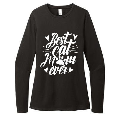 Best Cat Mom Ever Mommy Mother Mama Sayings Womens CVC Long Sleeve Shirt