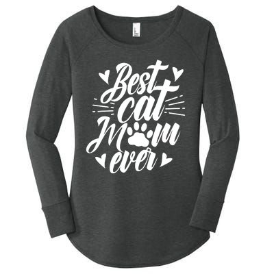 Best Cat Mom Ever Mommy Mother Mama Sayings Women's Perfect Tri Tunic Long Sleeve Shirt