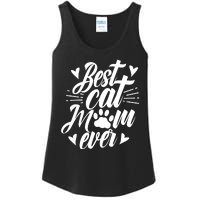 Best Cat Mom Ever Mommy Mother Mama Sayings Ladies Essential Tank