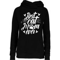 Best Cat Mom Ever Mommy Mother Mama Sayings Womens Funnel Neck Pullover Hood