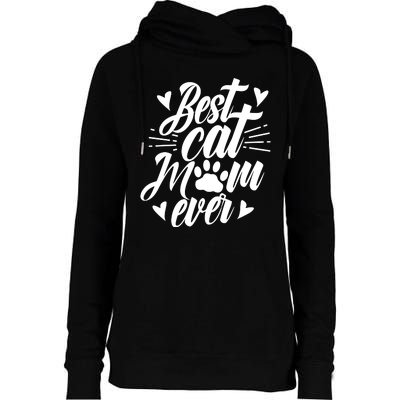 Best Cat Mom Ever Mommy Mother Mama Sayings Womens Funnel Neck Pullover Hood