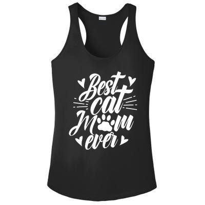 Best Cat Mom Ever Mommy Mother Mama Sayings Ladies PosiCharge Competitor Racerback Tank