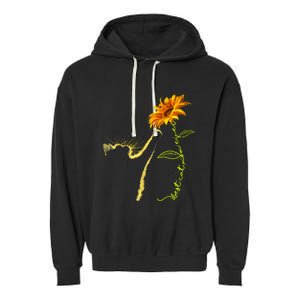 Best Cat Mom Ever Sunflower Mothers Day Gifts For Cat Lover Garment-Dyed Fleece Hoodie