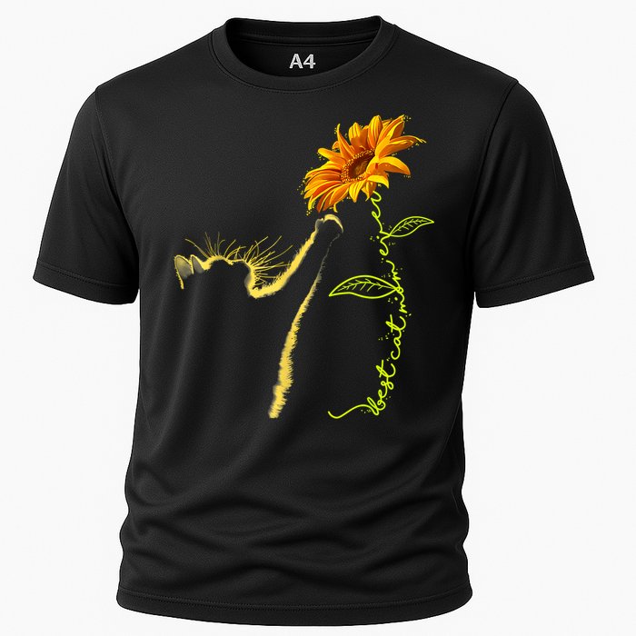 Best Cat Mom Ever Sunflower Mothers Day Gifts For Cat Lover Cooling Performance Crew T-Shirt