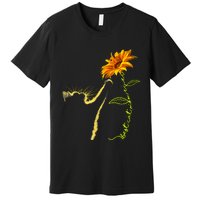 Best Cat Mom Ever Sunflower Mothers Day Gifts For Cat Lover Premium T-Shirt