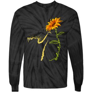 Best Cat Mom Ever Sunflower Mothers Day Gifts For Cat Lover Tie-Dye Long Sleeve Shirt