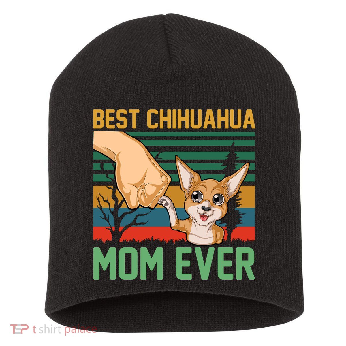 Best Chihuahua Mom Ever Short Acrylic Beanie