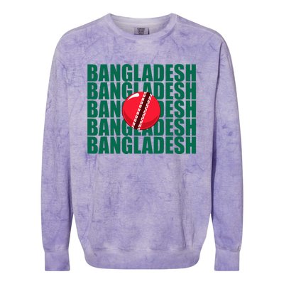 Bangladesh Cricket National Team Flag Colorblast Crewneck Sweatshirt