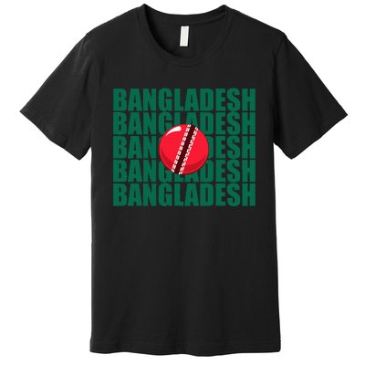 Bangladesh Cricket National Team Flag Premium T-Shirt